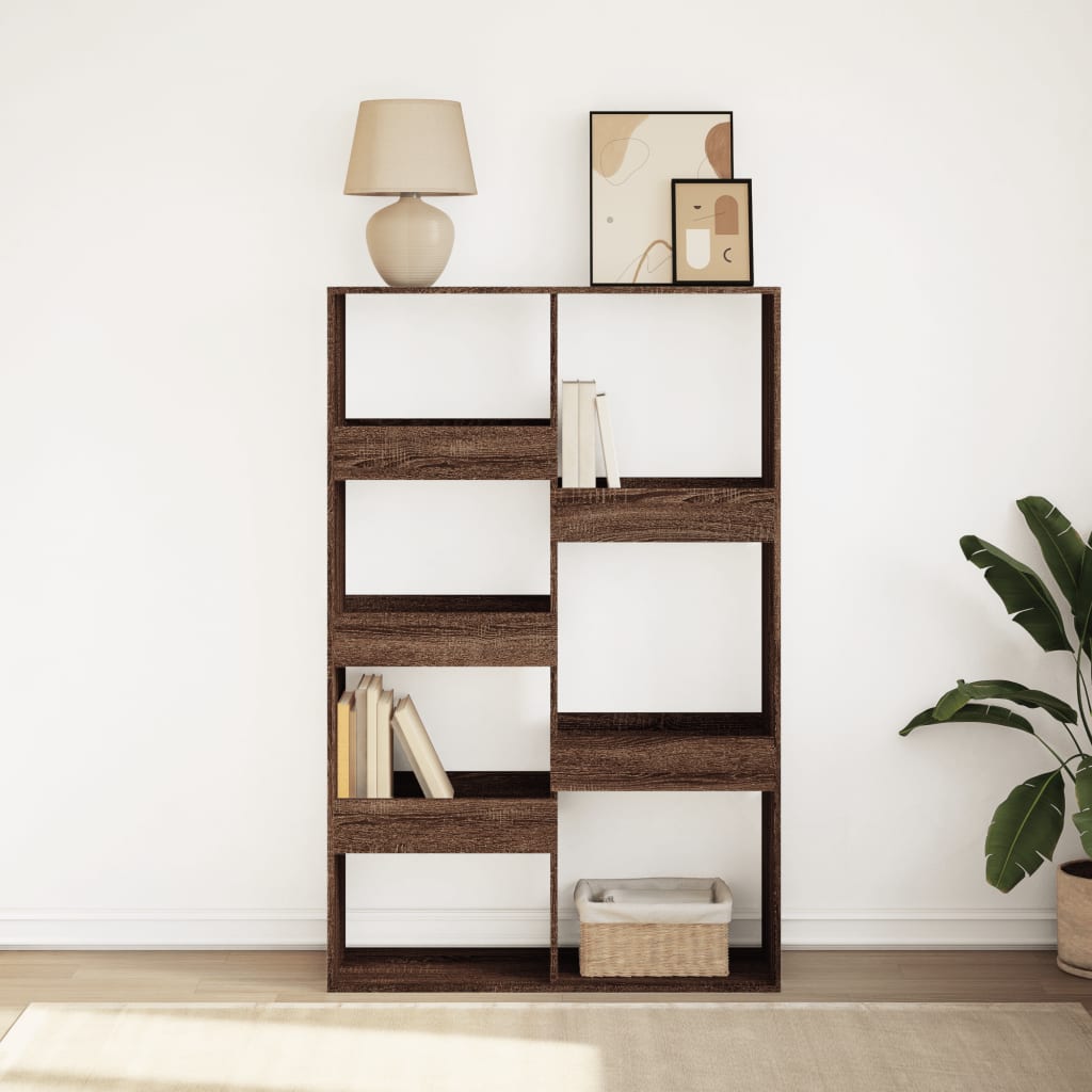 Bookcase, brown oak, 100x33x155.5 cm, processed wood