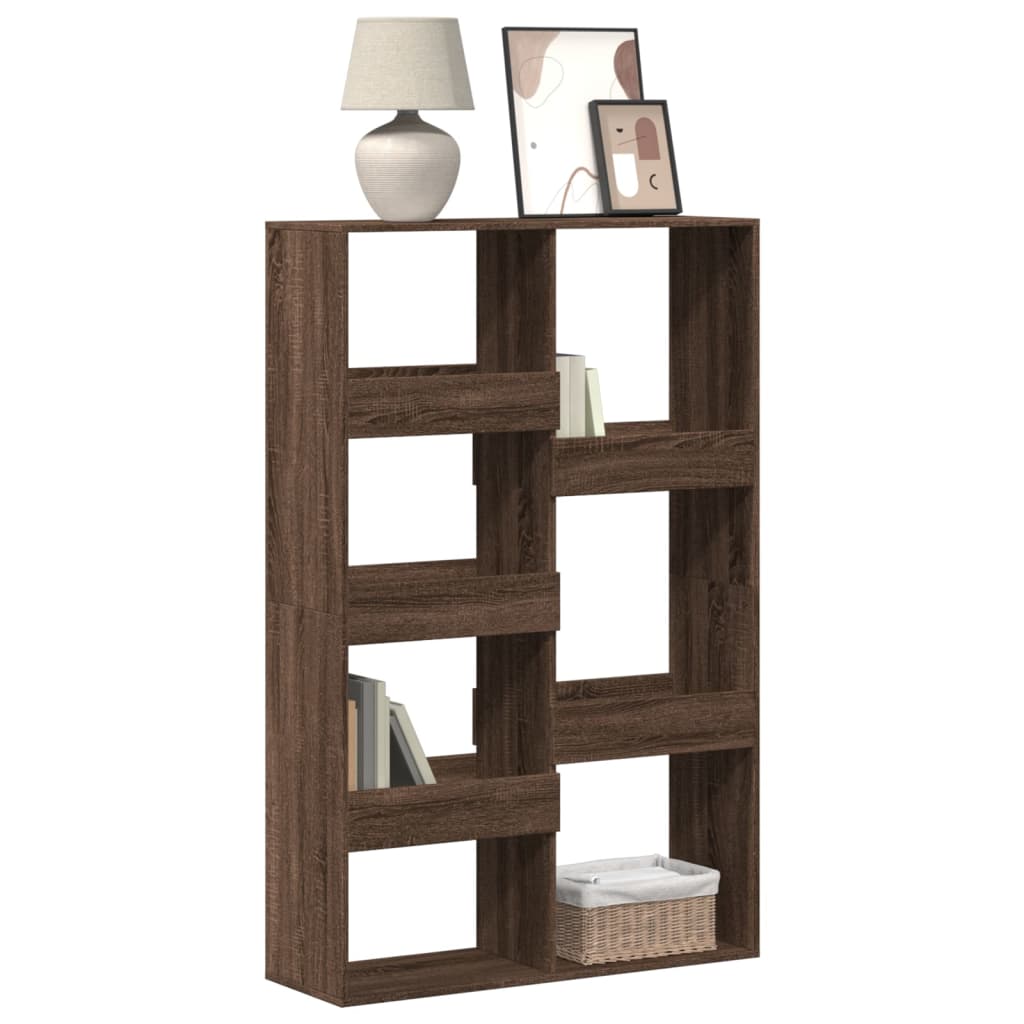 Bookcase, brown oak, 100x33x155.5 cm, processed wood