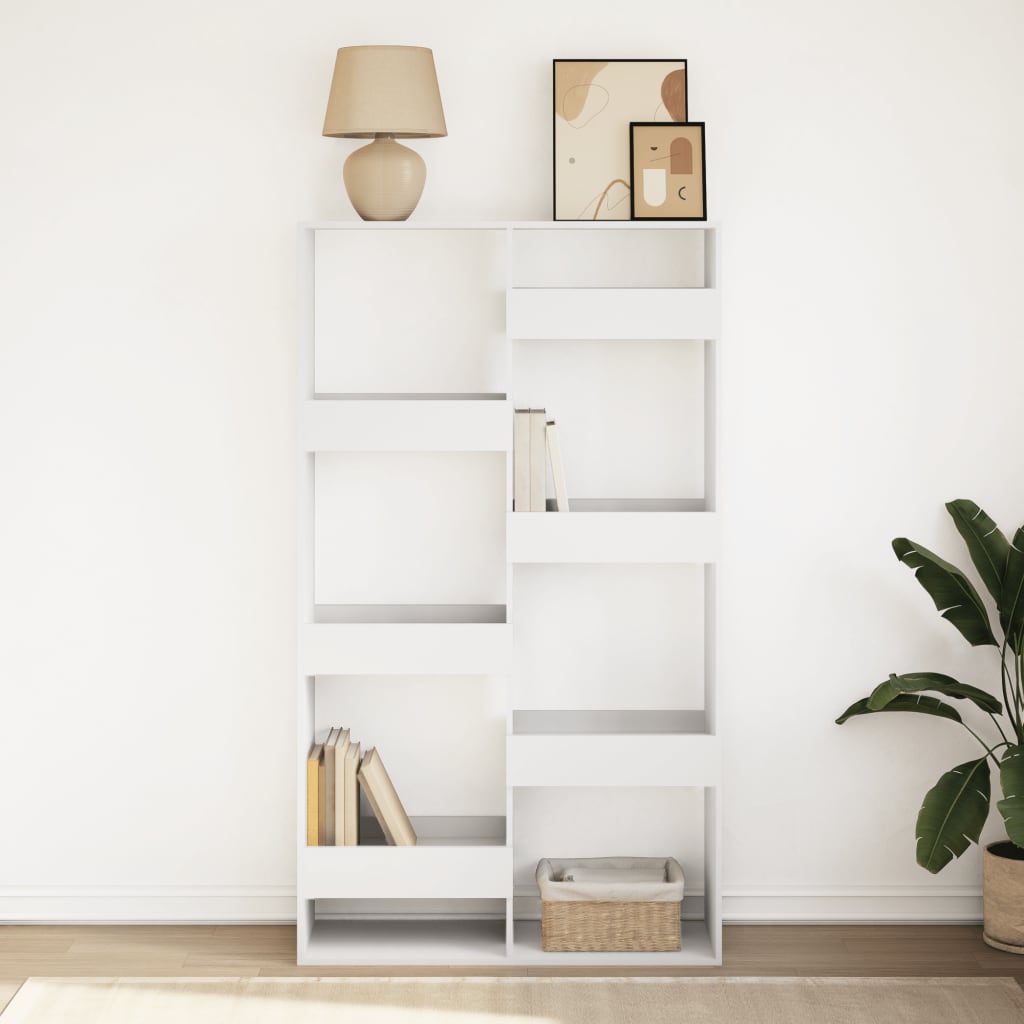 Bookcase, white, 100x33x175 cm, processed wood