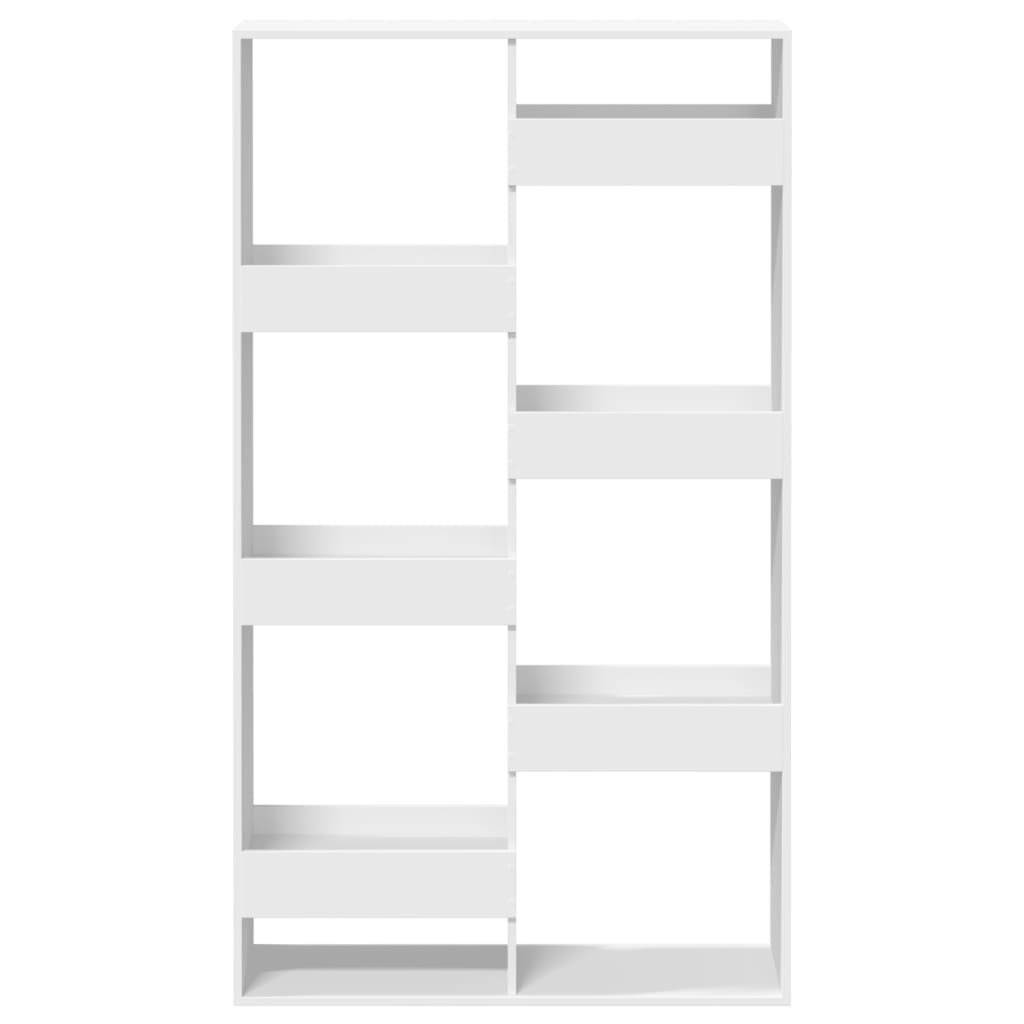 Bookcase, white, 100x33x175 cm, processed wood