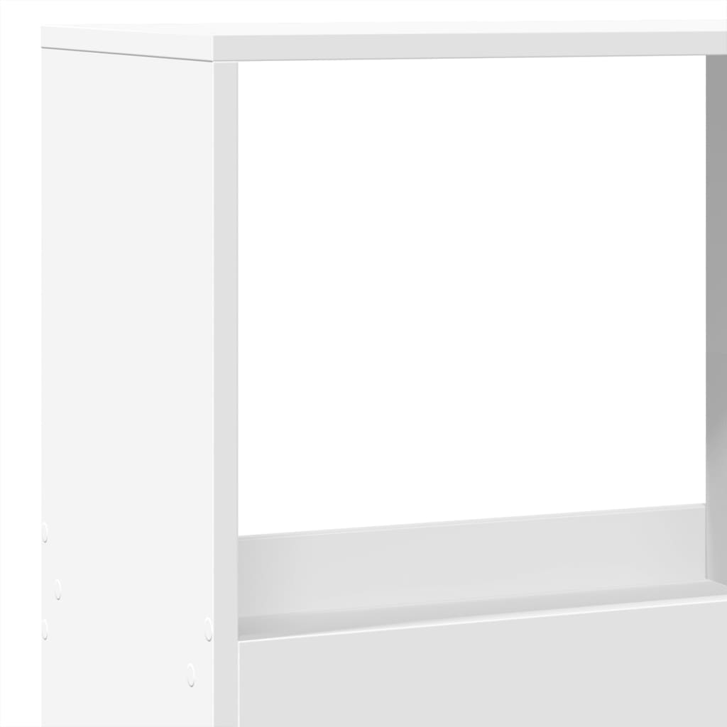 Bookcase, white, 100x33x175 cm, processed wood