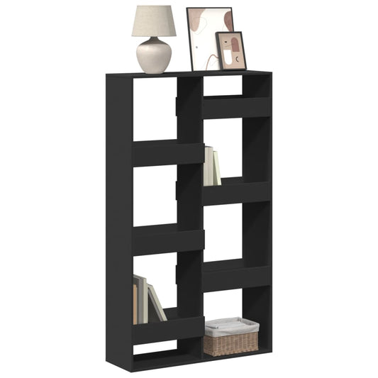 Bookcase, black, 100x33x175 cm, processed wood