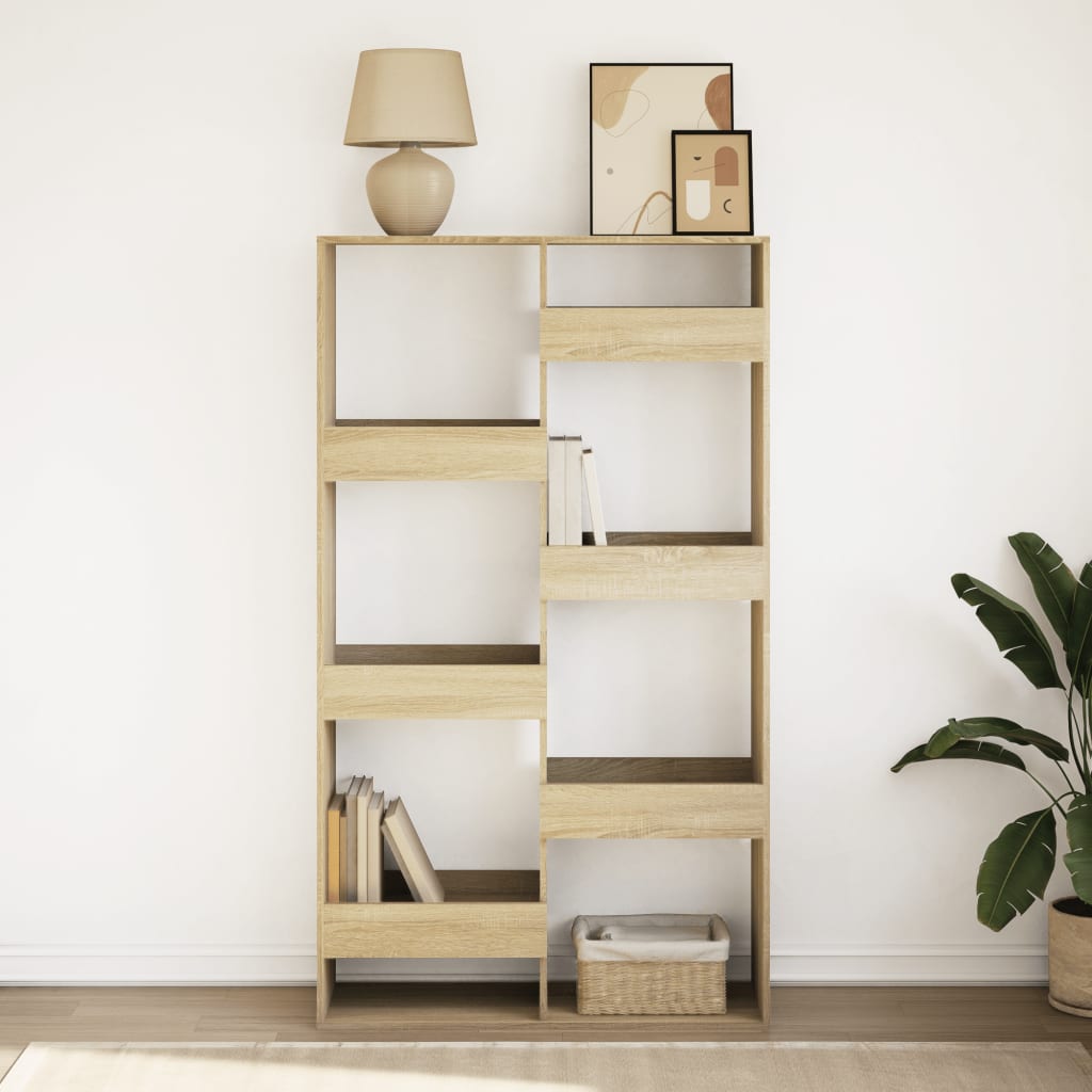 Bookcase, sonoma oak, 100x33x175 cm, processed wood