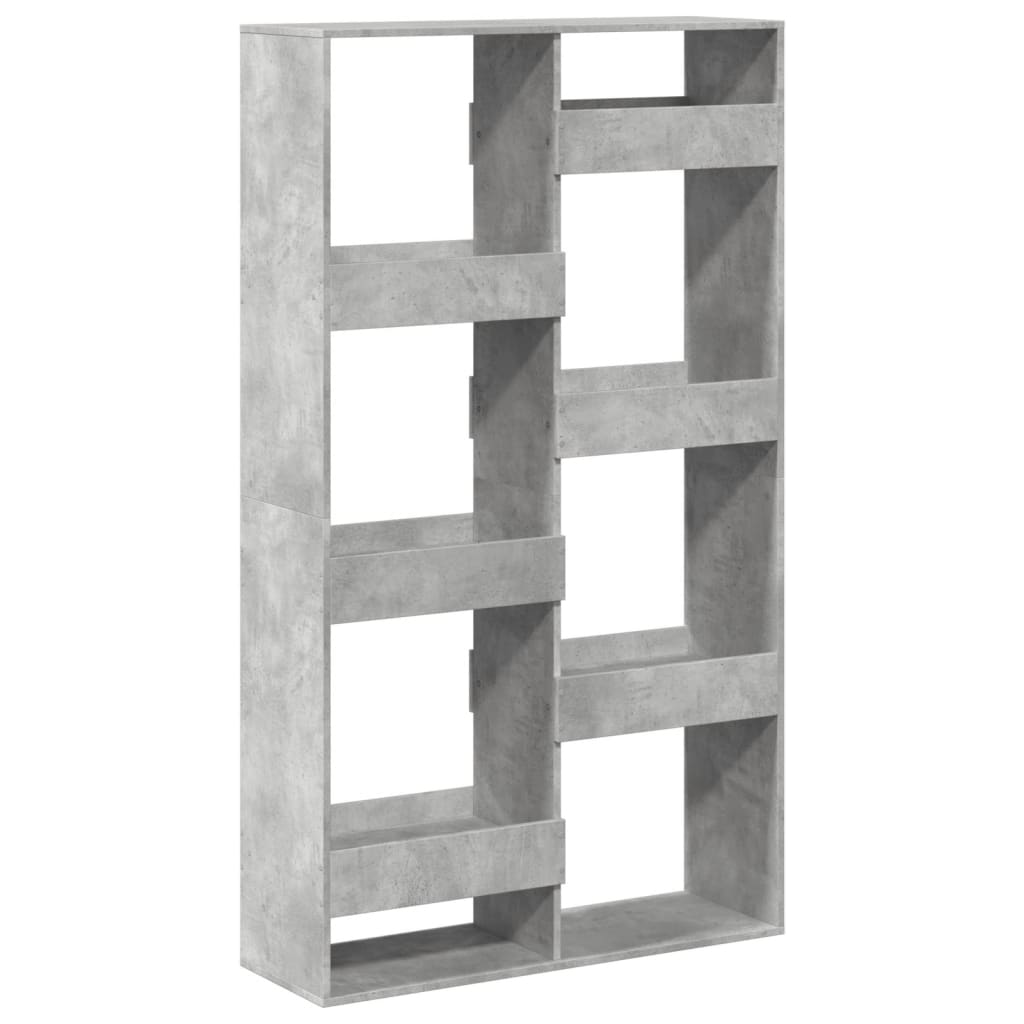 Bookcase, concrete gray, 100x33x175 cm, processed wood