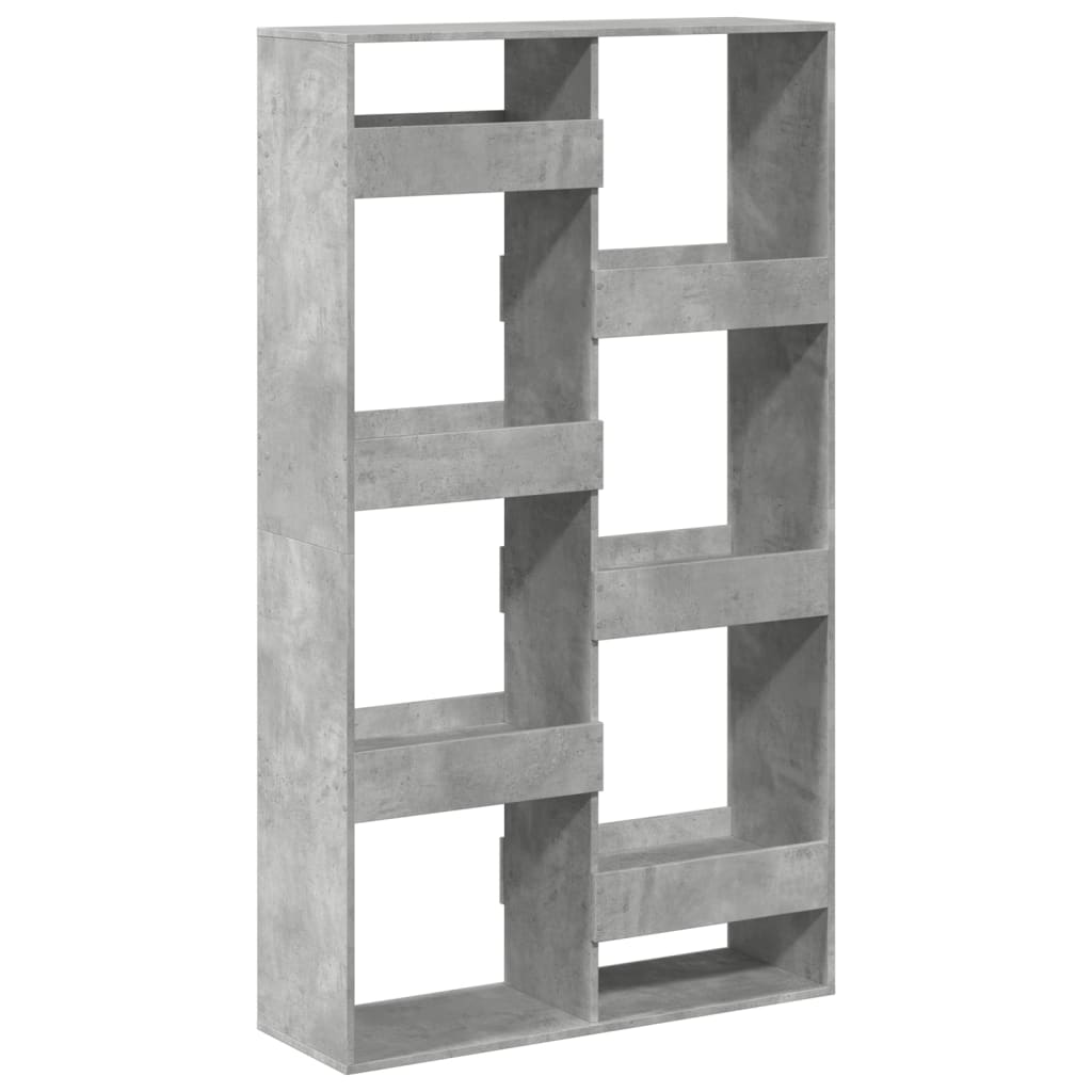 Bookcase, concrete gray, 100x33x175 cm, processed wood