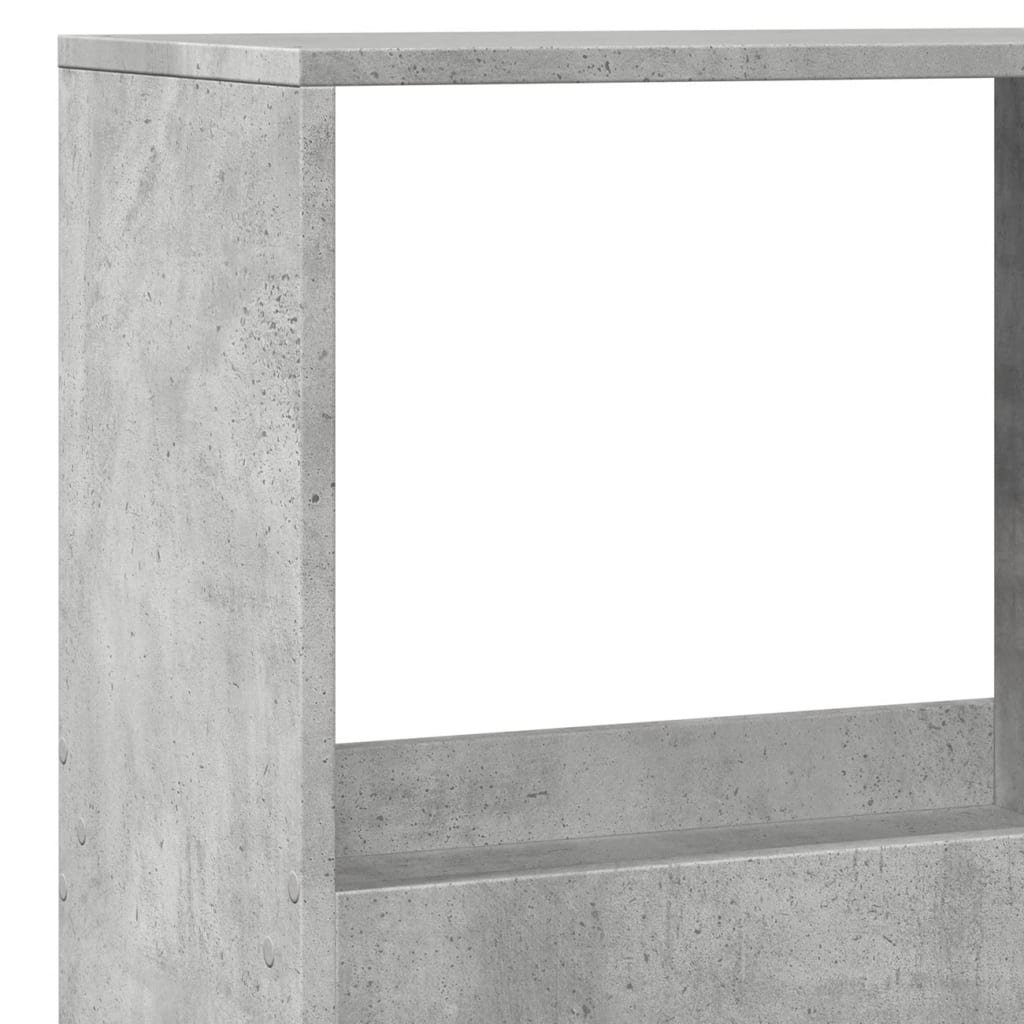 Bookcase, concrete gray, 100x33x175 cm, processed wood