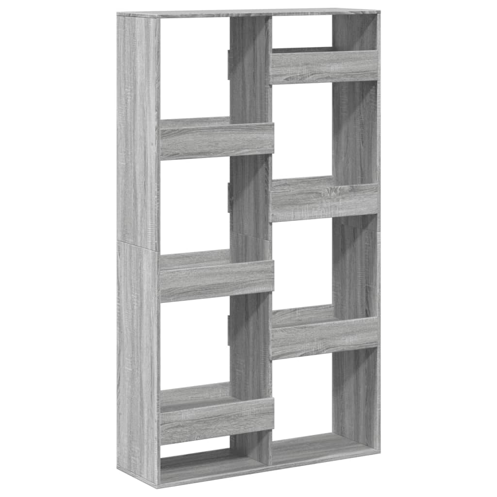 Bookcase, sonoma grey, 100x33x175 cm, engineered wood