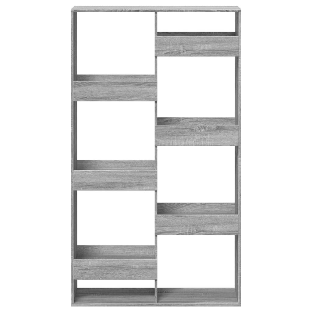 Bookcase, sonoma grey, 100x33x175 cm, engineered wood