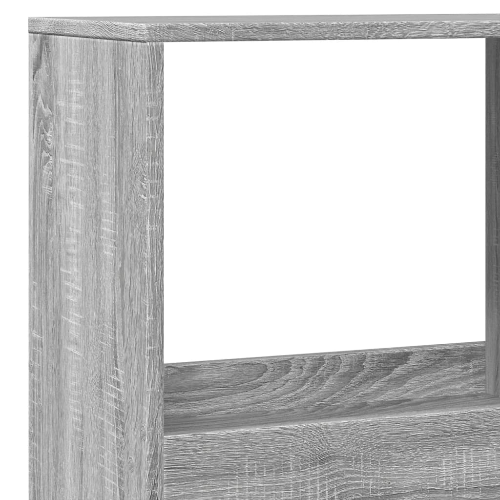 Bookcase, sonoma grey, 100x33x175 cm, engineered wood