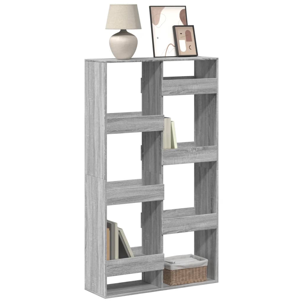 Bookcase, sonoma grey, 100x33x175 cm, engineered wood