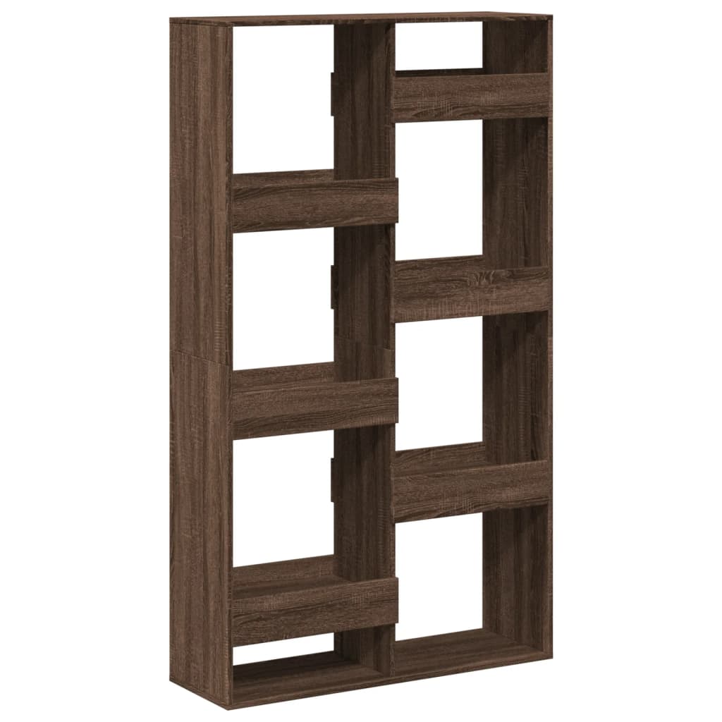 Bookcase, brown oak, 100x33x175 cm, processed wood