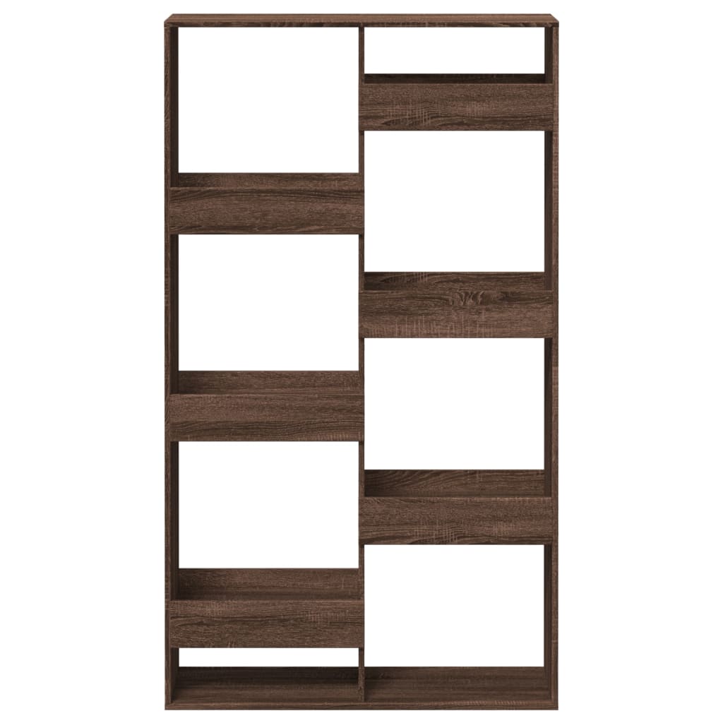 Bookcase, brown oak, 100x33x175 cm, processed wood