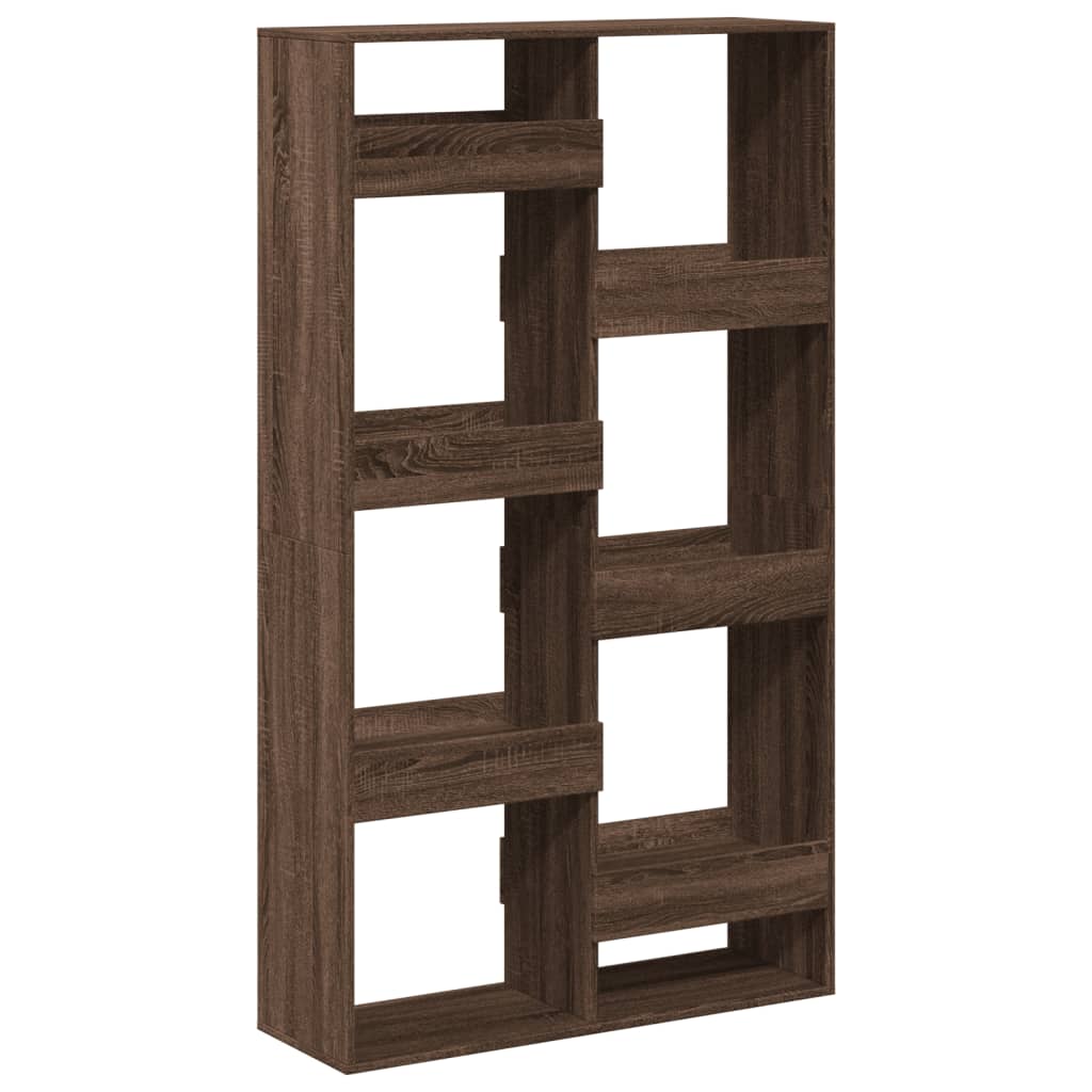 Bookcase, brown oak, 100x33x175 cm, processed wood