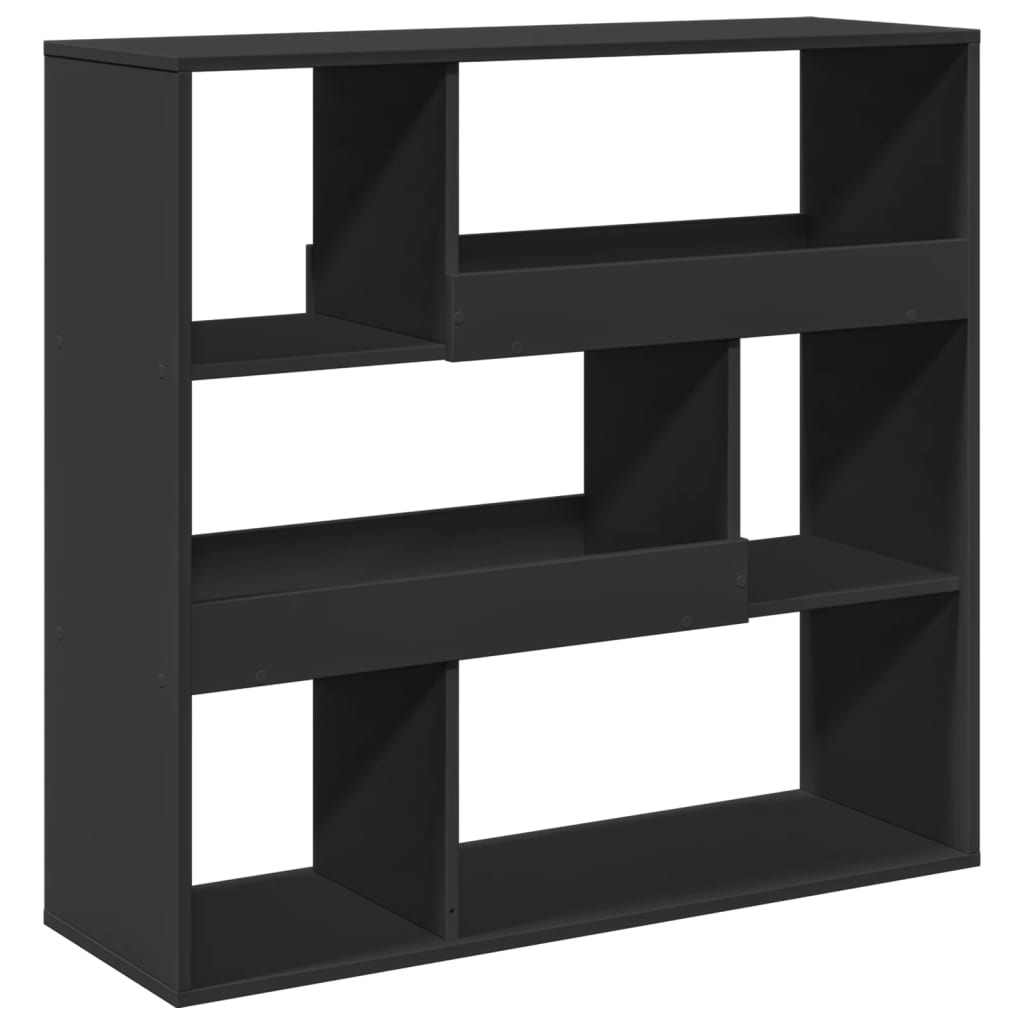 Room divider, black, 100x33x94.5 cm, processed wood