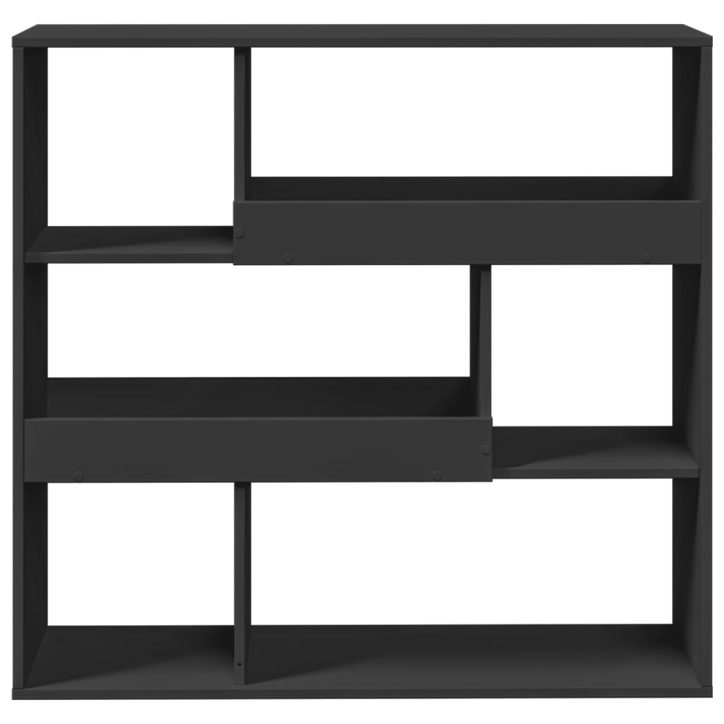 Room divider, black, 100x33x94.5 cm, processed wood