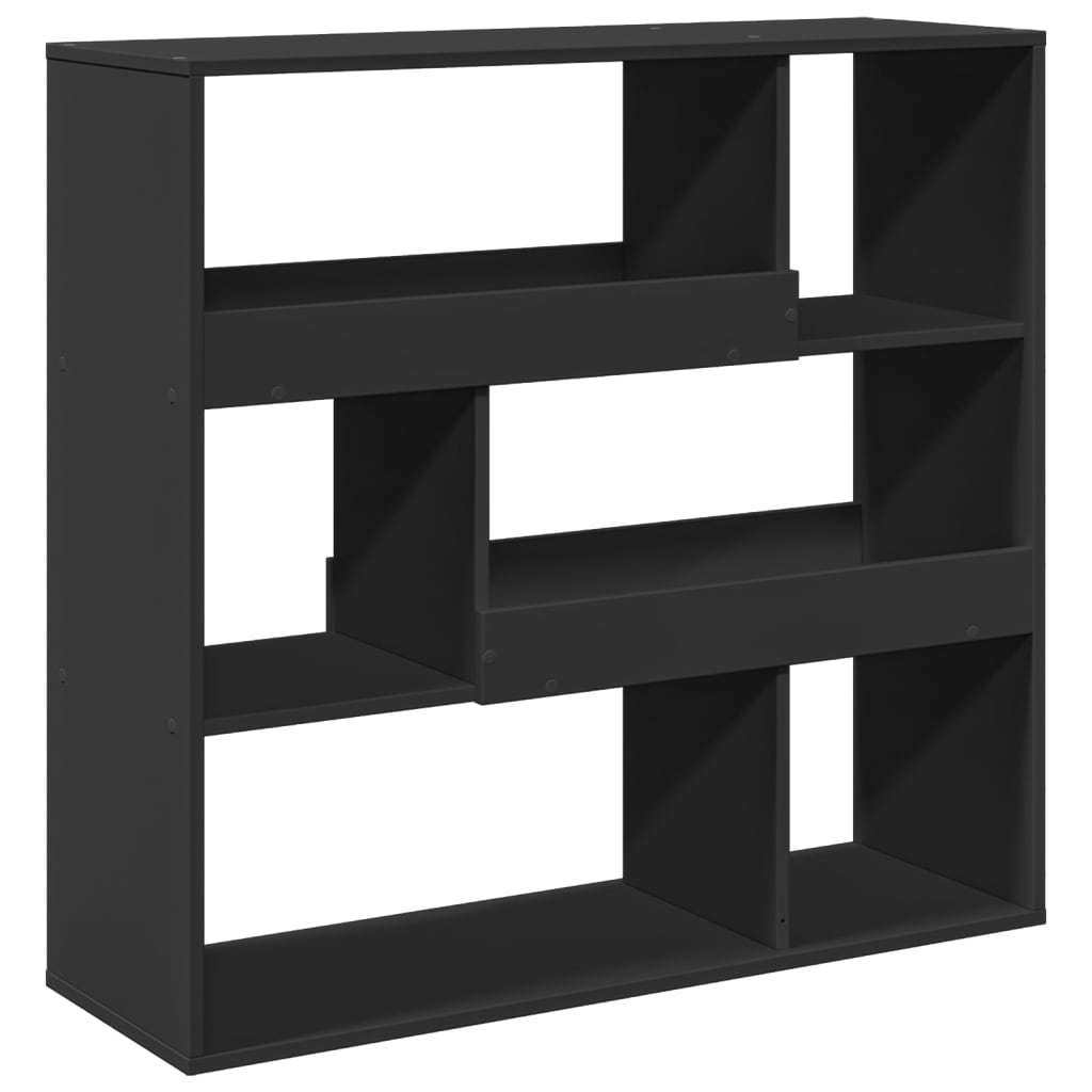 Room divider, black, 100x33x94.5 cm, processed wood