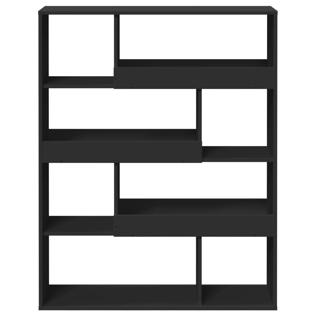 Room divider, black, 100x33x125.5 cm, processed wood