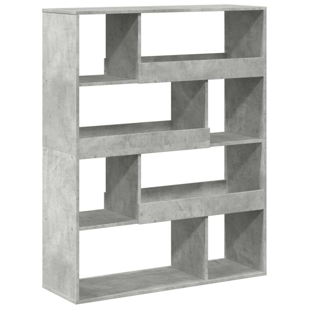 Room divider, concrete grey, 100x33x125.5 cm, engineered wood