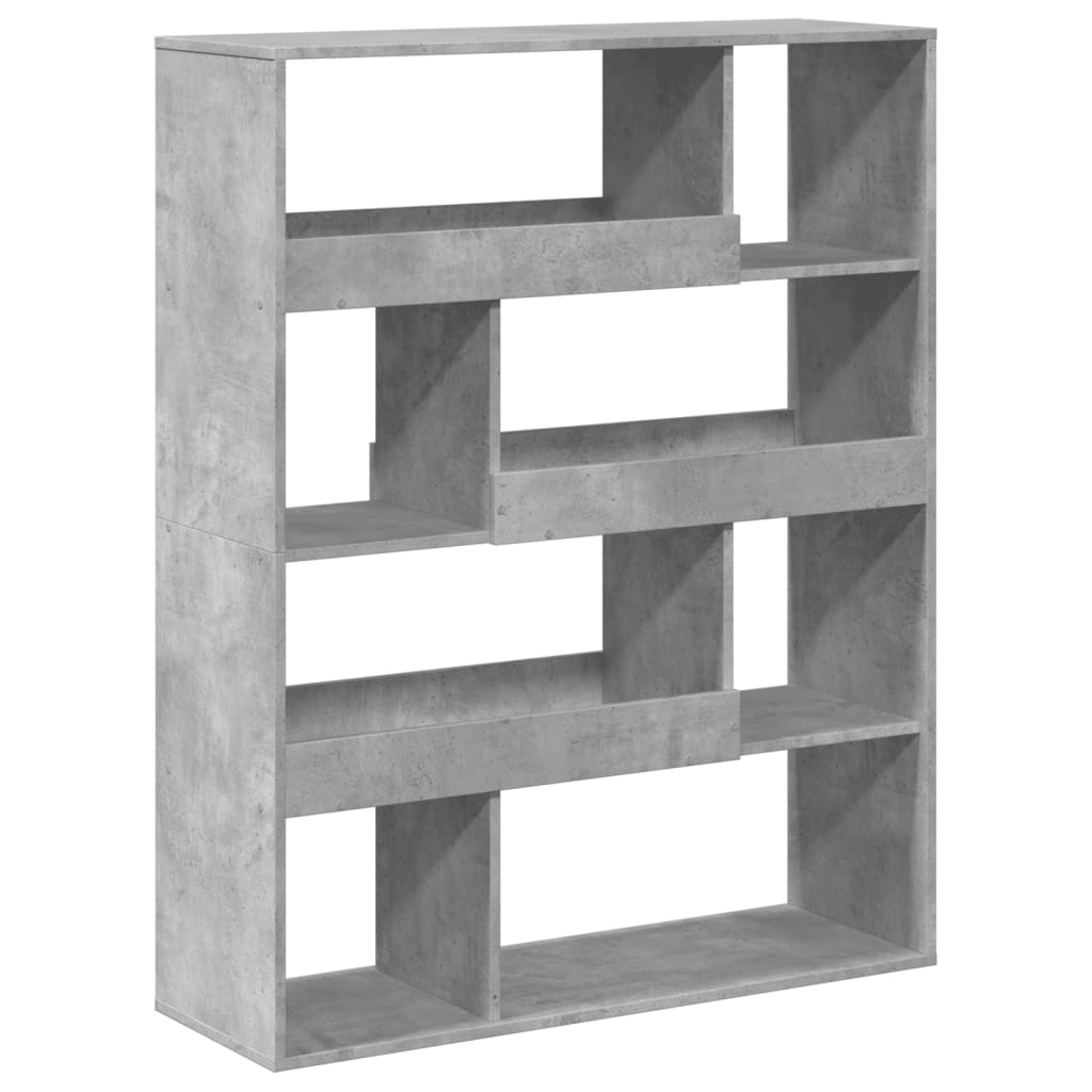 Room divider, concrete grey, 100x33x125.5 cm, engineered wood