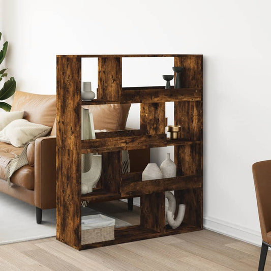 Smoked oak room divider 100x33x125.5 cm processed wood