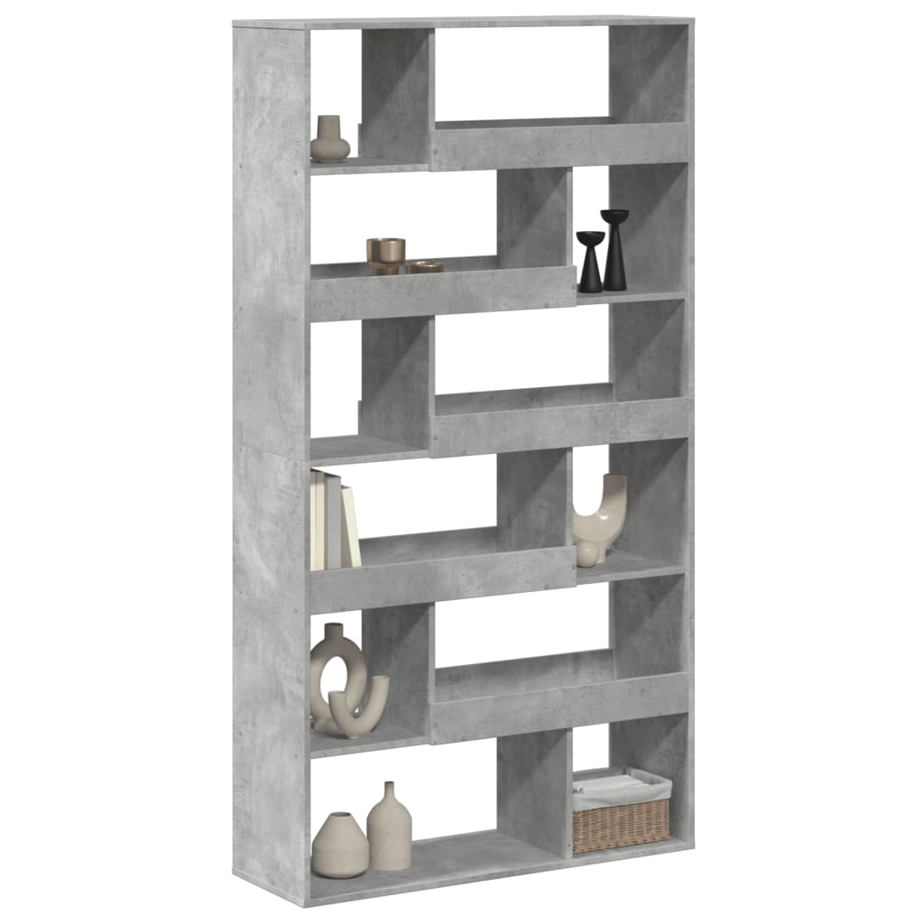 Room divider, concrete grey, 100x33x187.5 cm, engineered wood