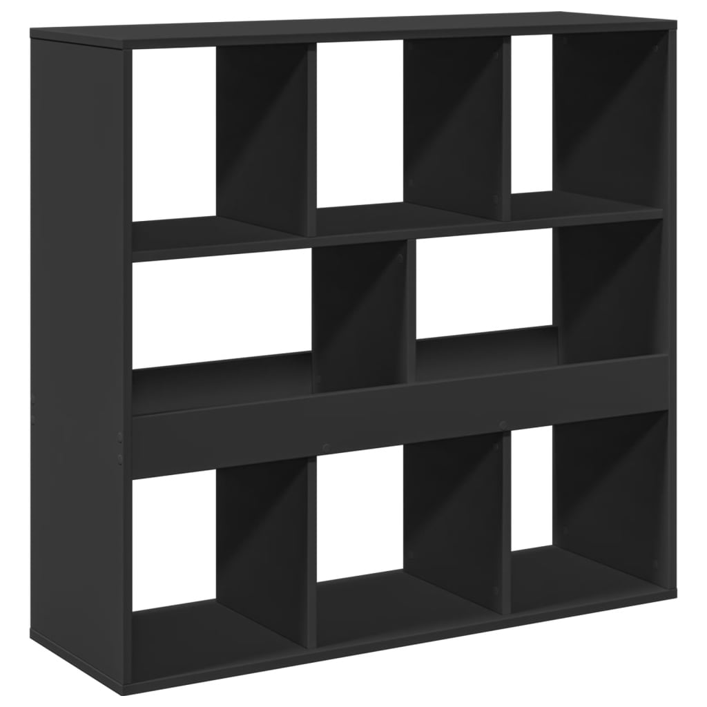 Room divider, black, 100x33x94.5 cm, processed wood