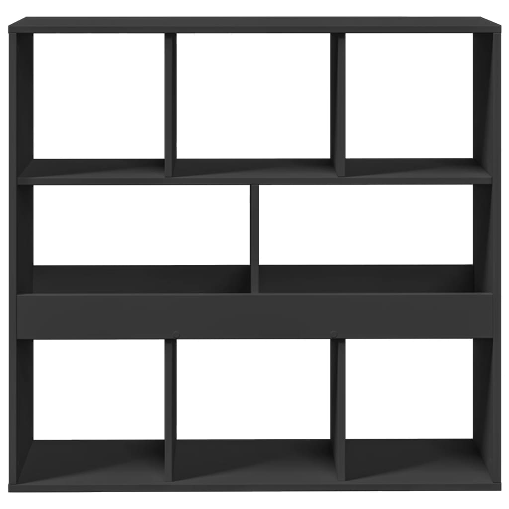 Room divider, black, 100x33x94.5 cm, processed wood