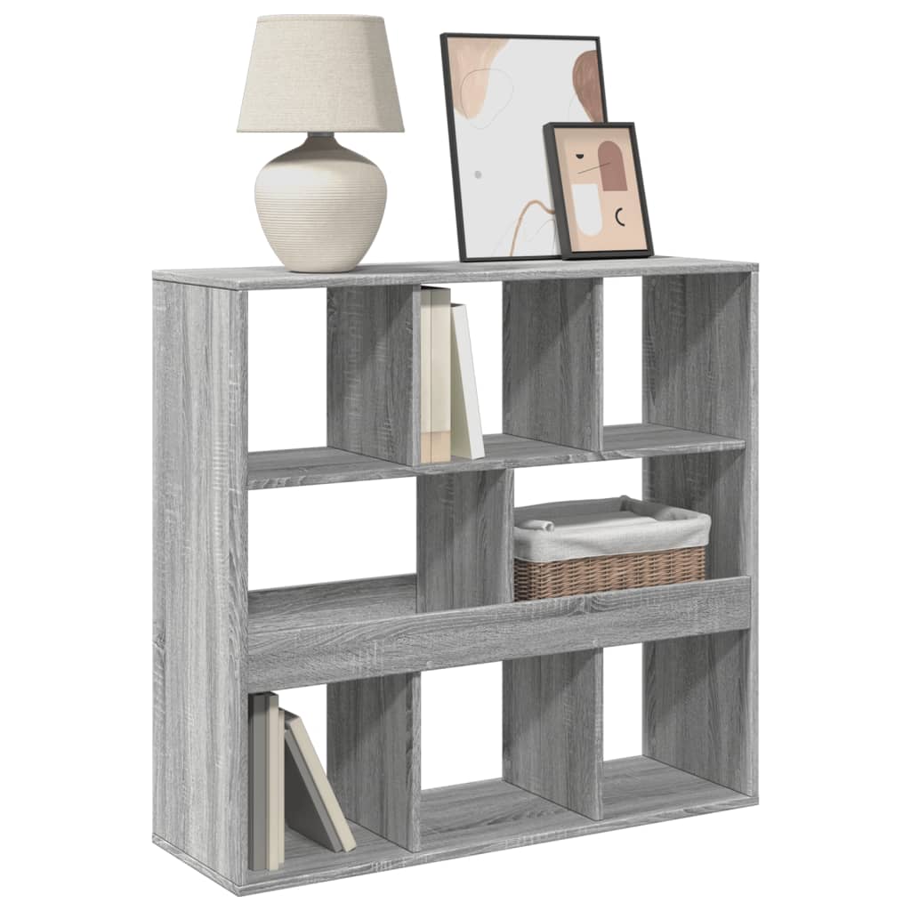 Room divider, sonoma grey, 100x33x94.5 cm, engineered wood