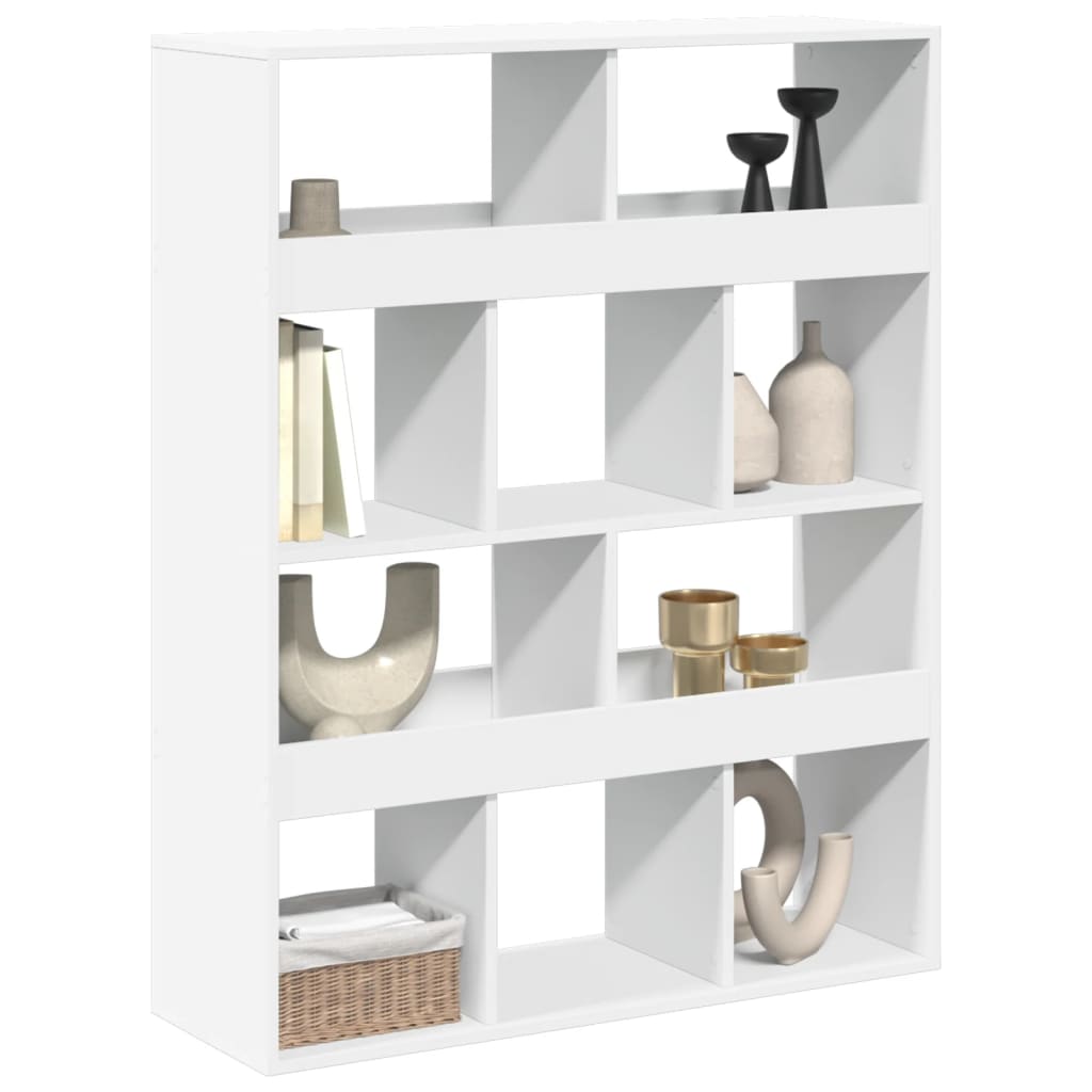 Room divider, white, 100x33x125.5 cm, processed wood