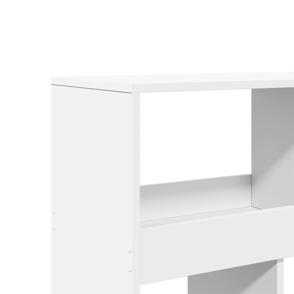 Room divider, white, 100x33x125.5 cm, processed wood