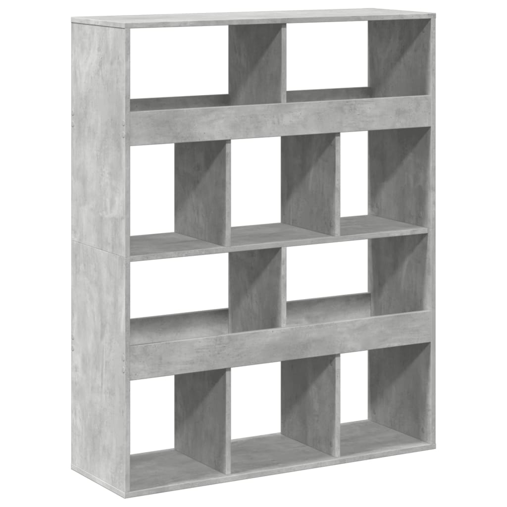 Room divider, concrete grey, 100x33x125.5 cm, engineered wood