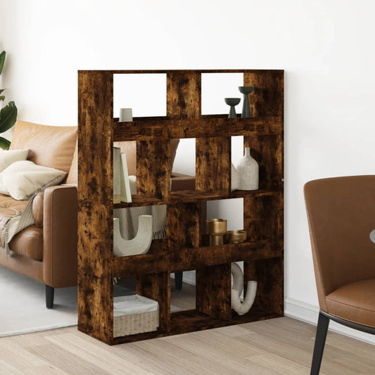 Smoked oak room divider 100x33x125.5 cm processed wood