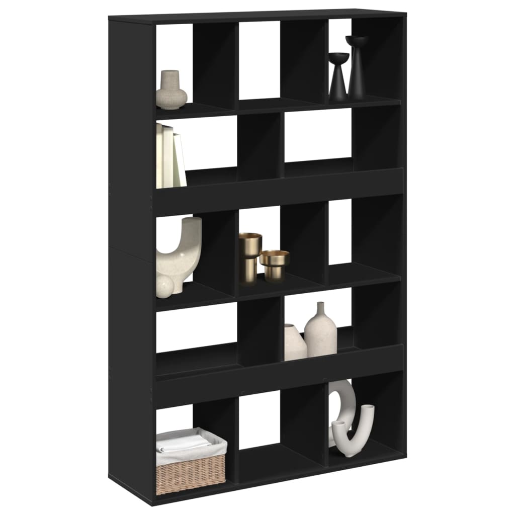 Room divider, black, 100x33x156.5 cm, processed wood