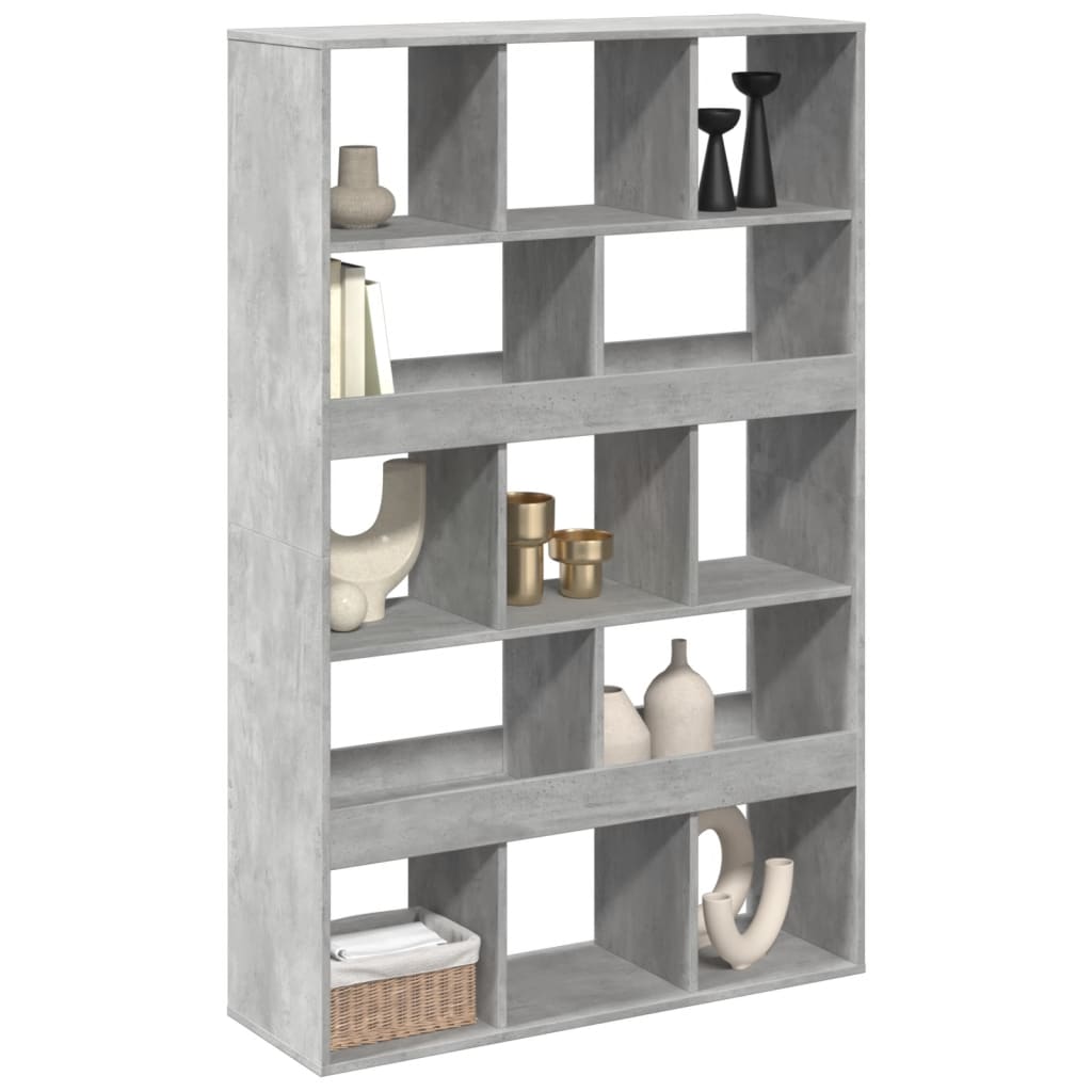 Room divider, concrete grey, 100x33x156.5 cm, engineered wood