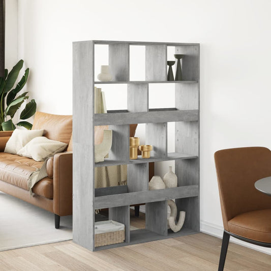 Room divider, concrete grey, 100x33x156.5 cm, engineered wood