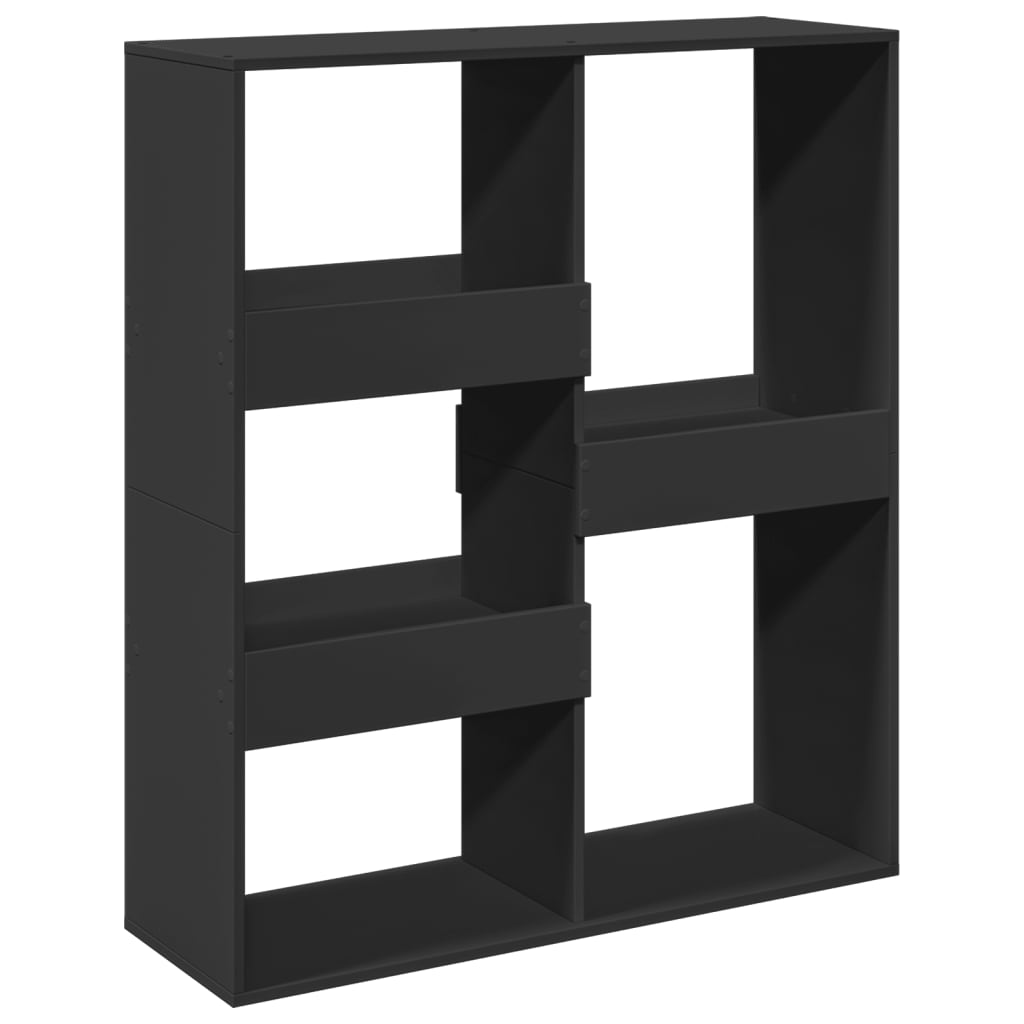 Room divider, black, 100x33x115 cm, processed wood