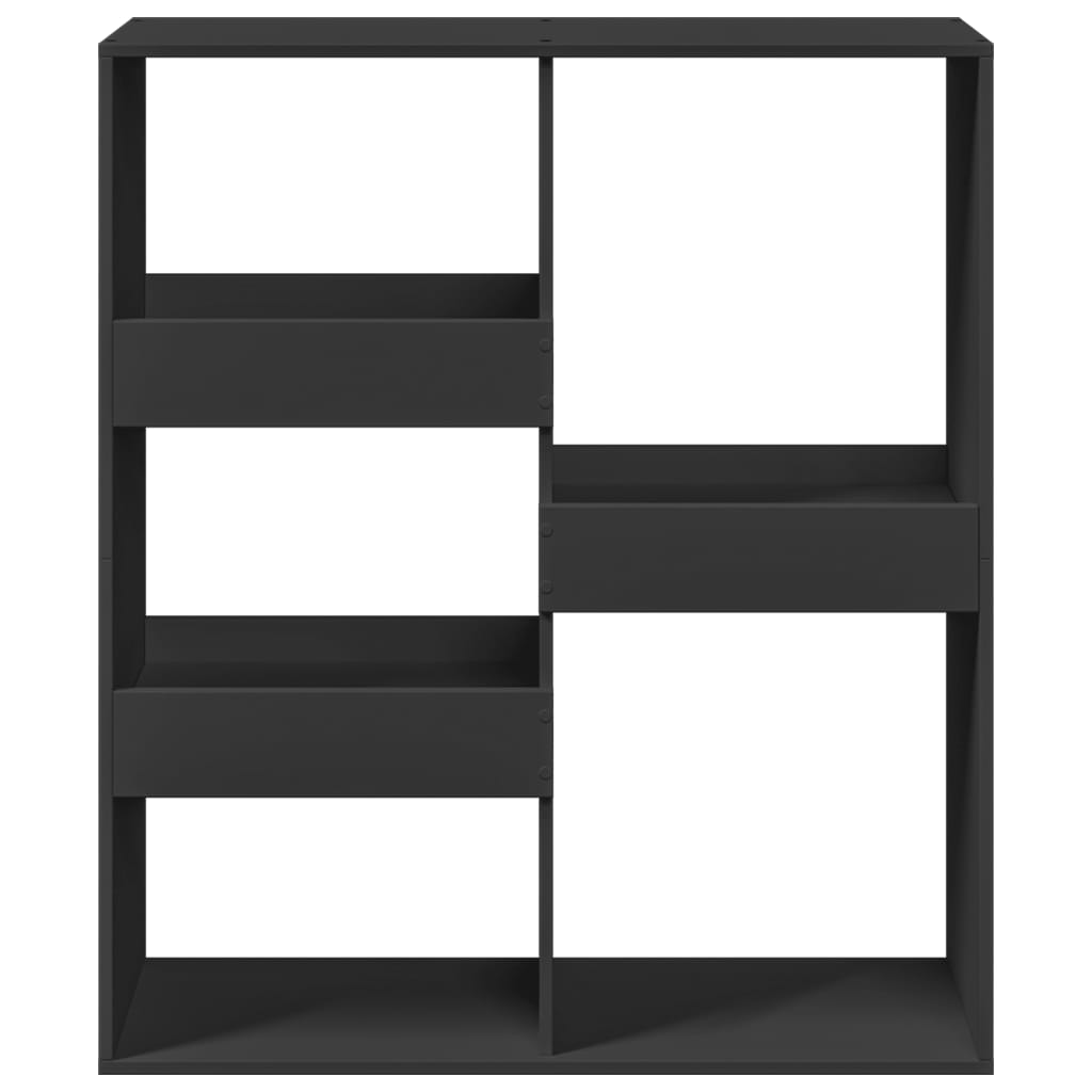 Room divider, black, 100x33x115 cm, processed wood