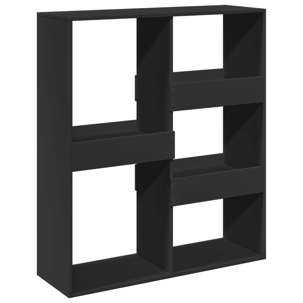 Room divider, black, 100x33x115 cm, processed wood