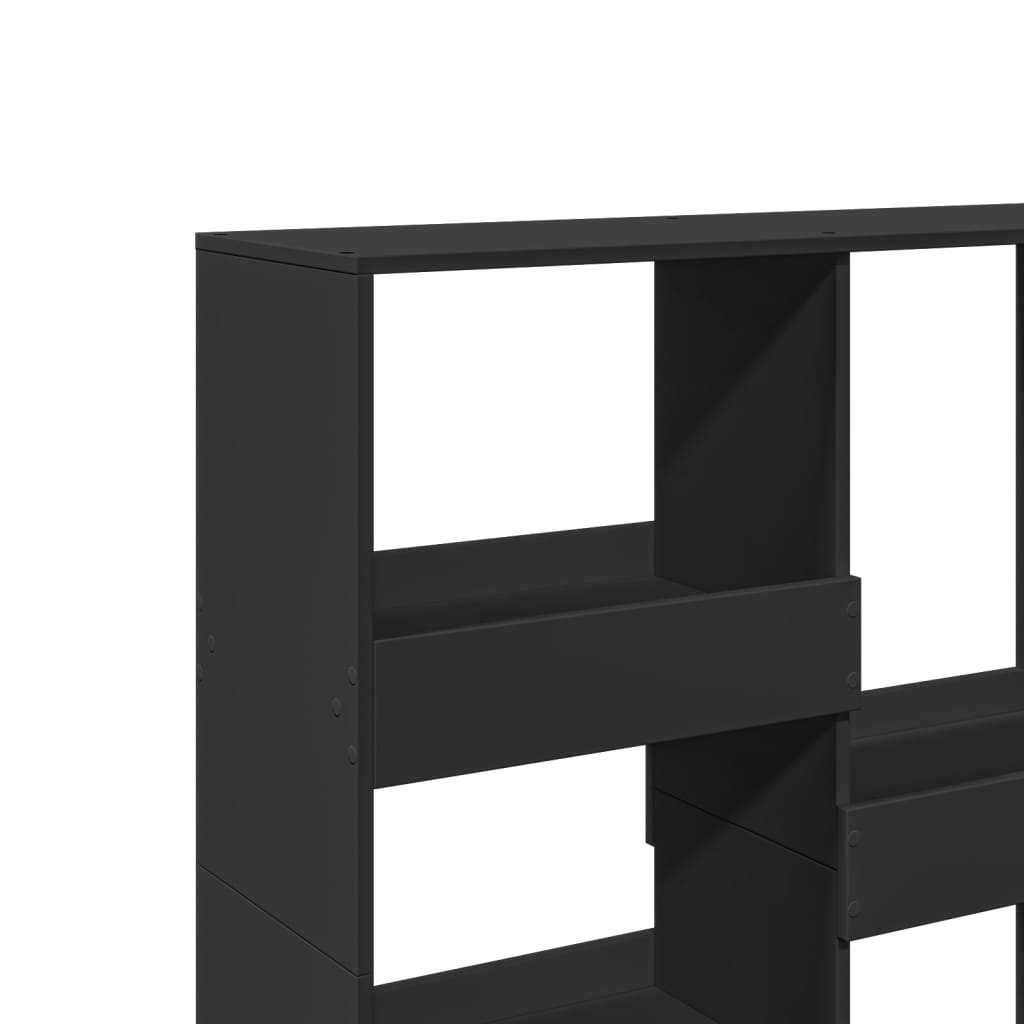 Room divider, black, 100x33x115 cm, processed wood