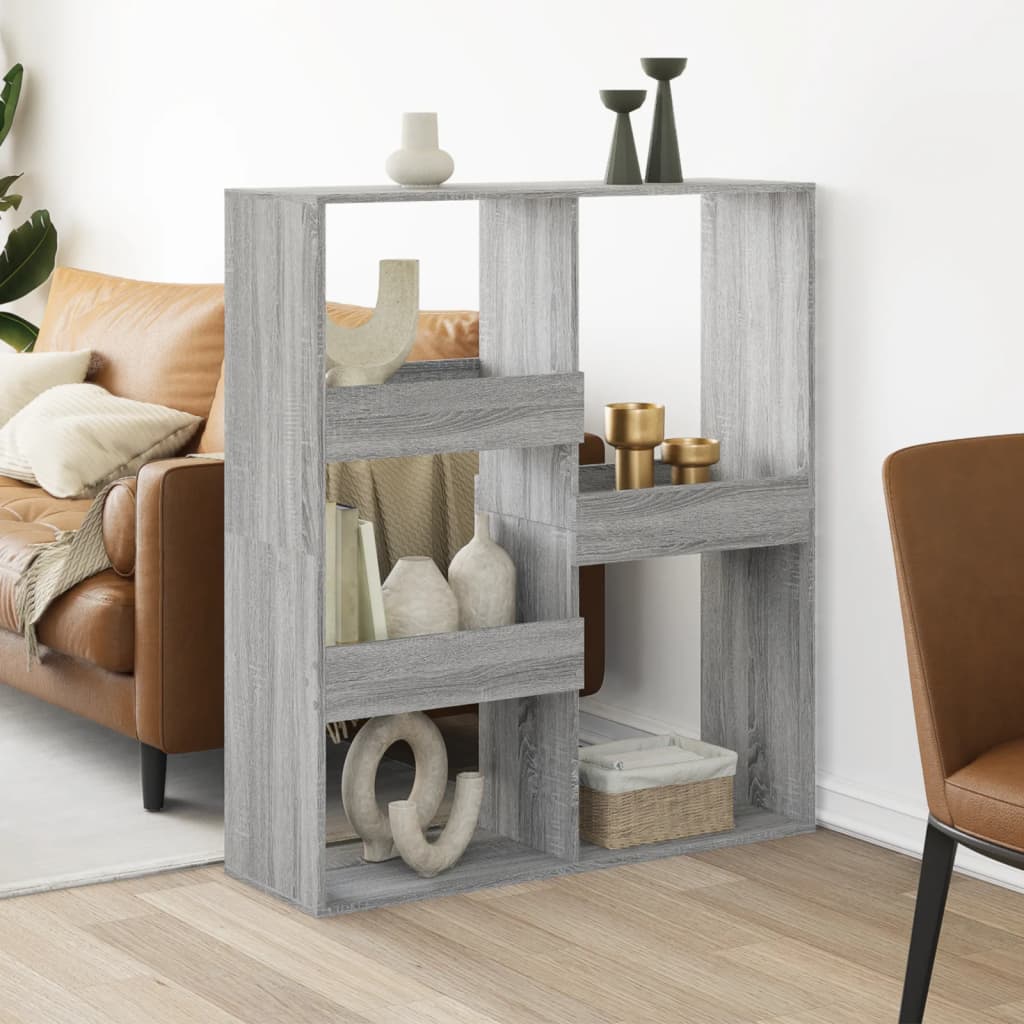 Room divider, sonoma grey, 100x33x115 cm, engineered wood