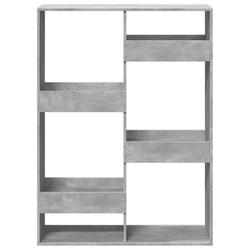 Room divider, concrete grey, 100x33x135 cm, engineered wood