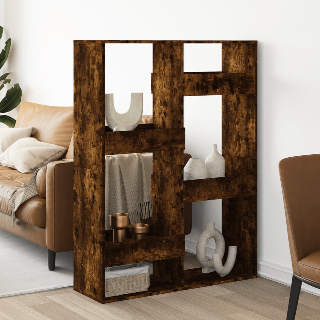 Room divider, smoky oak, 100x33x135 cm, processed wood