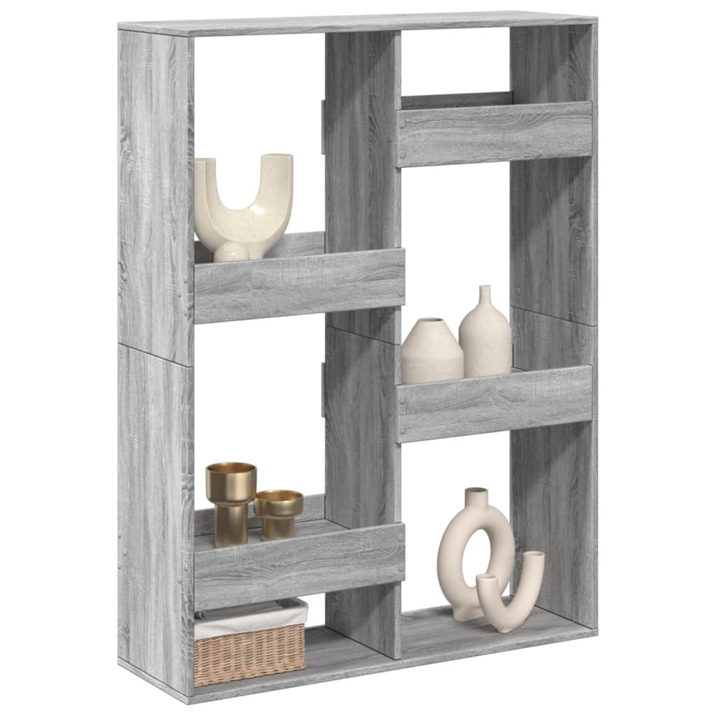 Room divider, sonoma grey, 100x33x135 cm, engineered wood