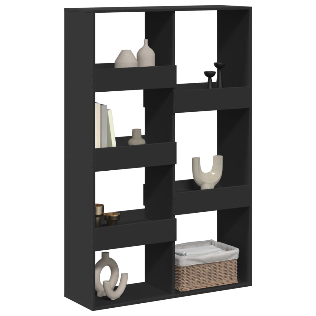 Room divider, black, 100x33x155.5 cm, processed wood