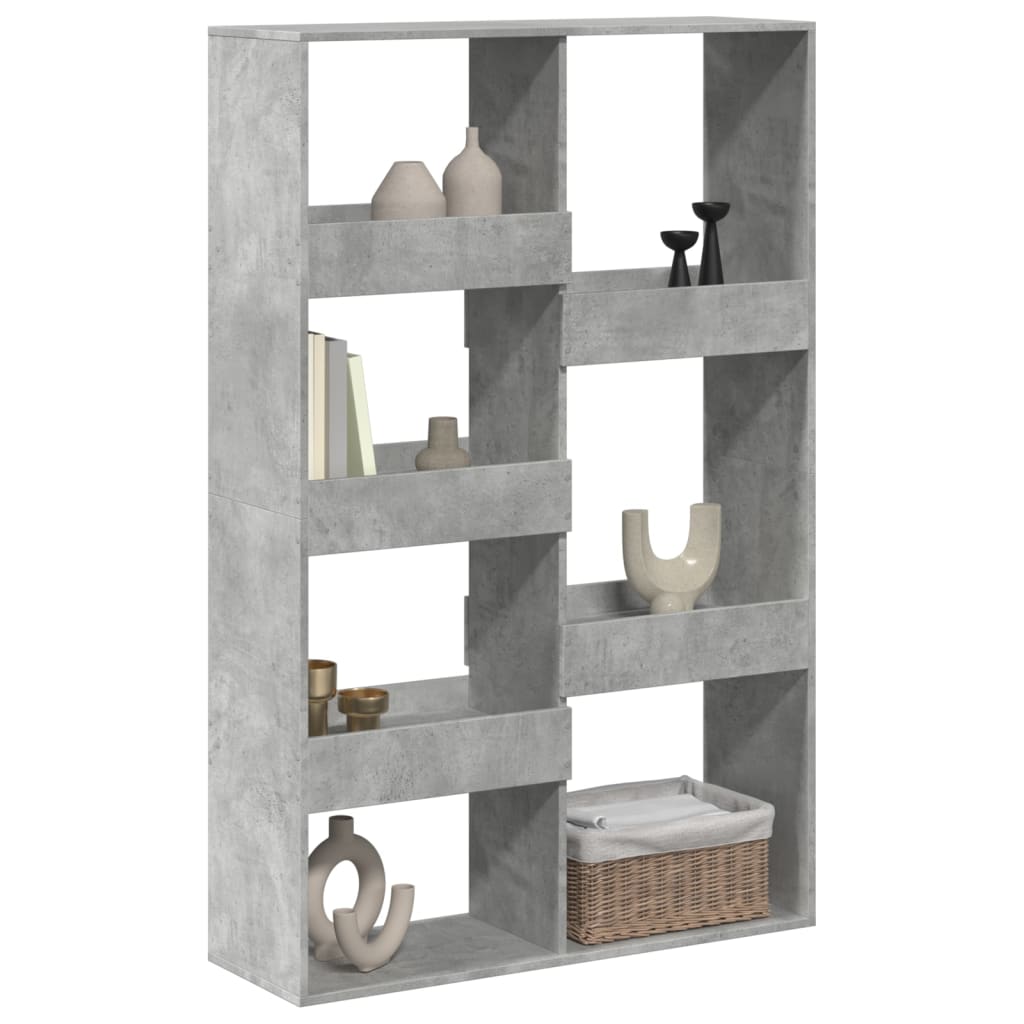 Room divider, concrete grey, 100x33x155.5 cm, engineered wood