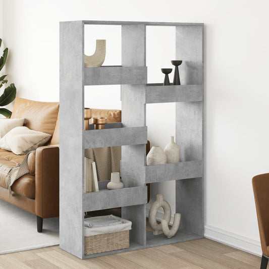 Room divider, concrete grey, 100x33x155.5 cm, engineered wood