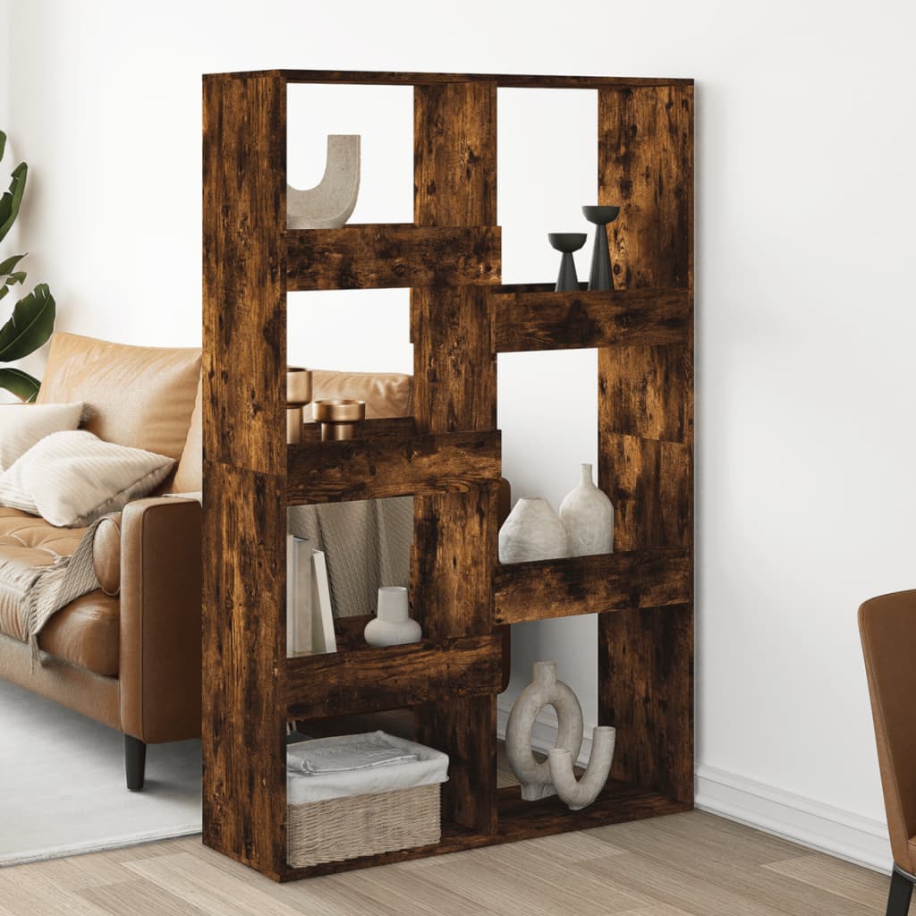 Smoked oak room divider 100x33x155.5 cm processed wood