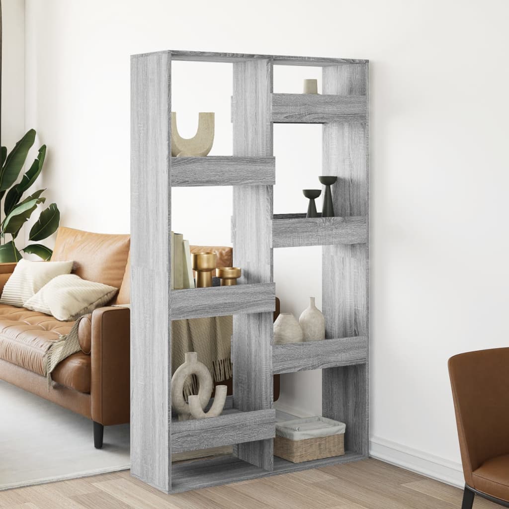 Sonoma gray room divider, 100x33x175 cm, engineered wood