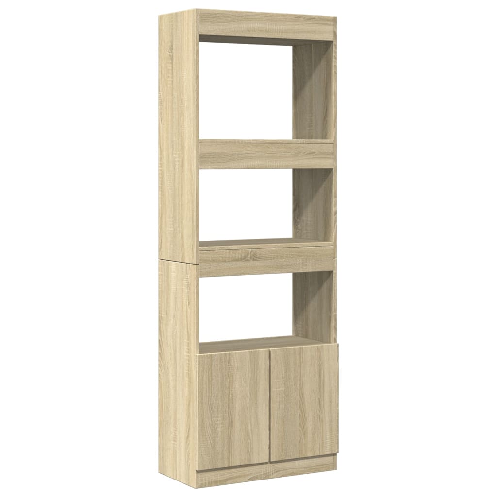 Tall cabinet, sonoma oak, 63x33x180 cm, processed wood