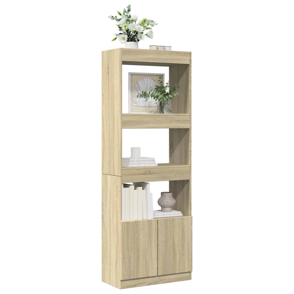 Tall cabinet, sonoma oak, 63x33x180 cm, processed wood